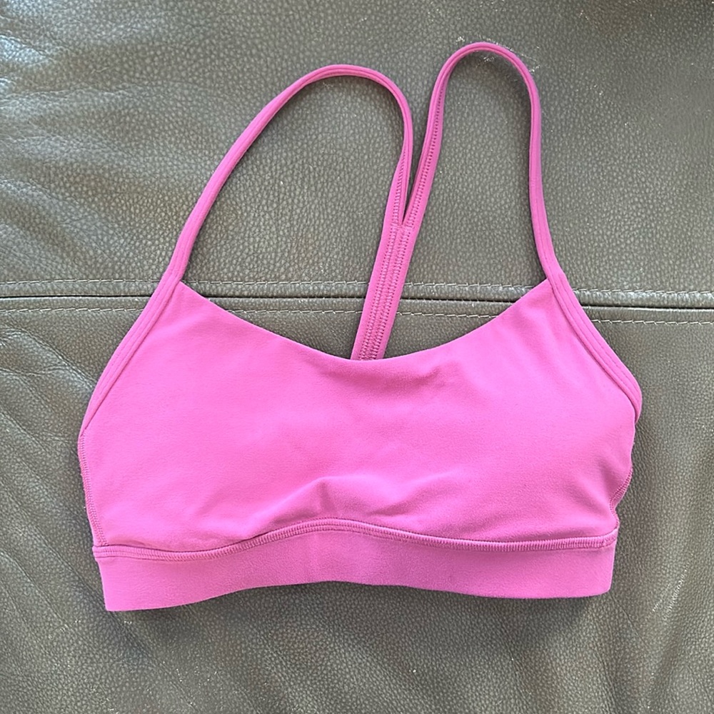 Lululemon pink sports bra Flow Y - bra Nulu